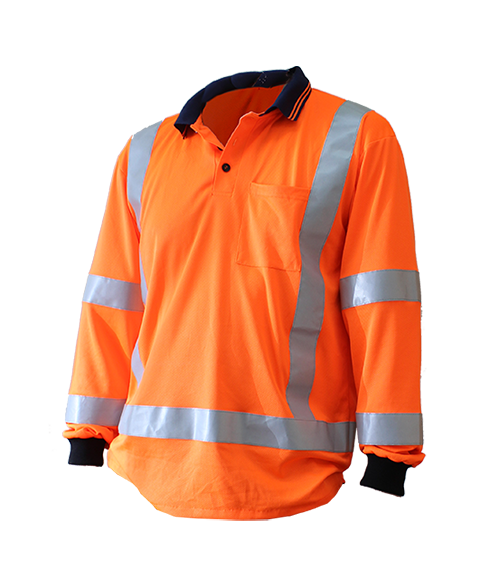 Hi Vis Safety Polo Shirt with Tail