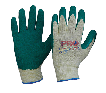 Green Latex Coated Glove