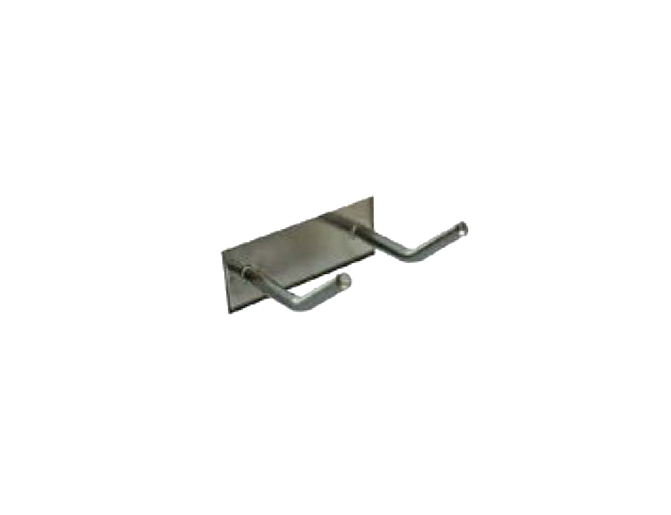 Wall Rail Double Hook Stainless Steel
